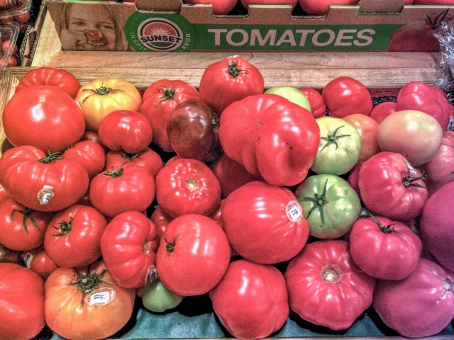 Heirloom tomatoes! (I bought all the green ones, sorry everybody)